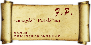 Faragó Palóma névjegykártya